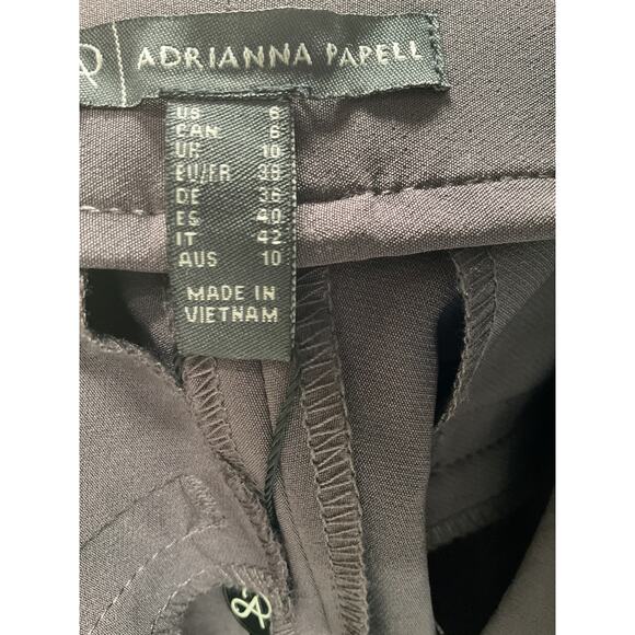 Adrianna Papell Gray Canvas Tapered Pants - Picture 3 of 4